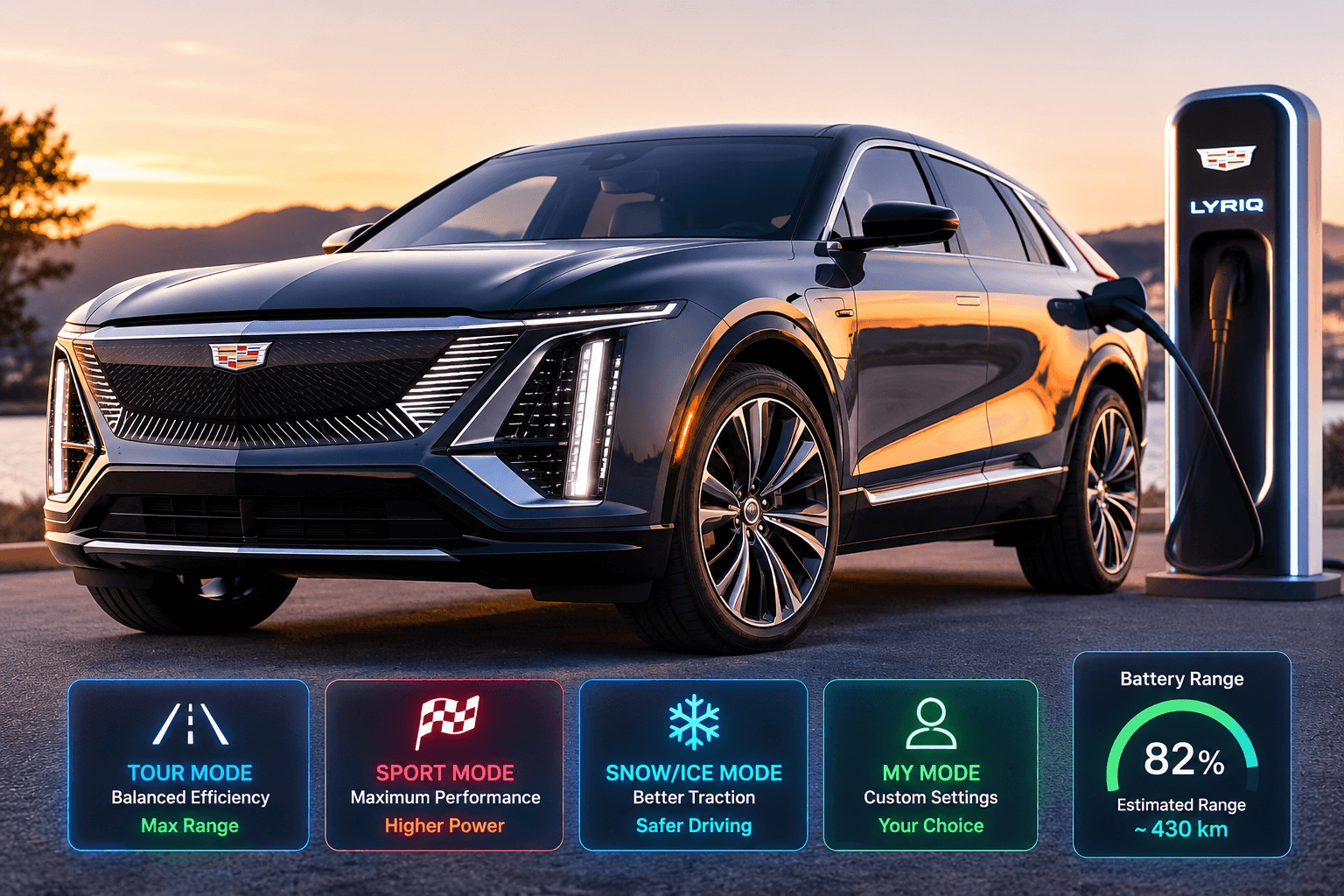 Do The Driving Modes In Cadillac Lyriq Offer Different Ranges Or Battery Usages?