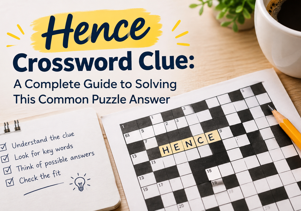 hence crossword clue​