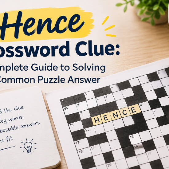 hence crossword clue​